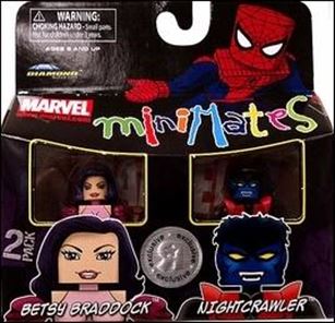 Marvel Minimates (Exclusives) figure 78 Betsy Braddock and Nightcrawler (TRU)
