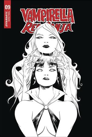 Vampirella / Red Sonja issue 9-N Jae Lee 1:21 Black & White Cover