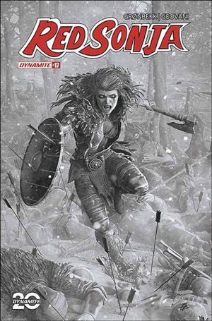 Red Sonja (2023) issue 17-N Björn Barends B&W 1:7 Cardstock Cover
