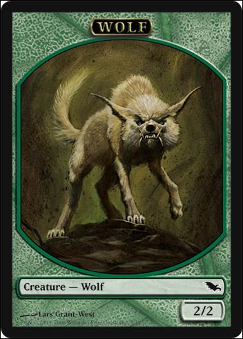 Magic the Gathering: Shadowmoor (Token Subset) card 7 Wolf