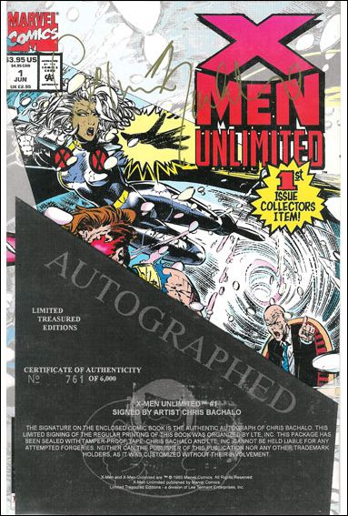 X-Men Unlimited (1993) issue 1-D Limited Treasured (Signed by Chris Bachalo) 1/6000