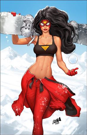 Spider-Woman (2023) issue 2-E David Nakayama 1:100 Ski Chalet Virgin Cover