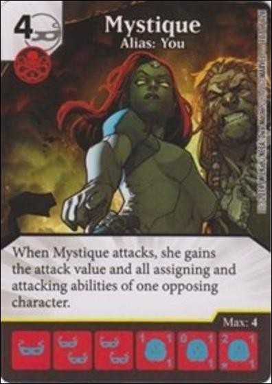 Marvel Dice Masters Uncanny X-Men  card 107 Mystique: Alias:You