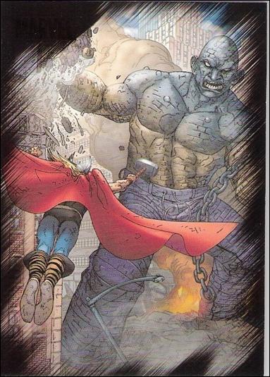 Marvel Heroes and Villains (Base Set) card 73 Thor vs Absorbing Man