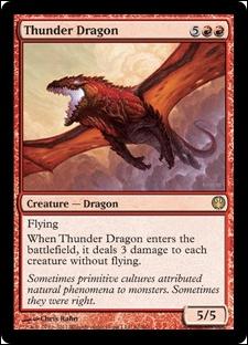 Magic the Gathering: Duel Decks: Knights vs. Dragons (Base Set) card 61 Thunder Dragon