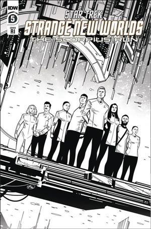 Star Trek: Strange New Worlds - The Scorpius Run issue 5-D Angel Hernandez 1:10 B&W Cover