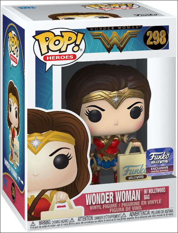 POP! Heroes figure 298 Wonder Woman w/ Hollywood Bag
