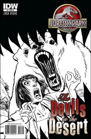 Jurassic Park: The Devils in the Desert issue 4-B 1:10 Black and White Cover