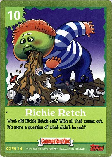 Garbage Pail Kids All-New Series 4 (Game Card Subset) card GPK14 Richie Retch - Foil Border
