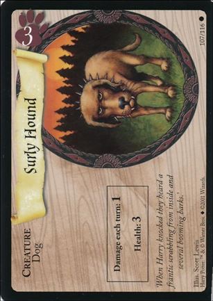 Harry Potter (Base Set) card 107 Surly Hound
