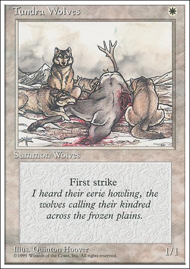 Magic the Gathering: 4th Edition (Base Set) card 53 Tundra Wolves