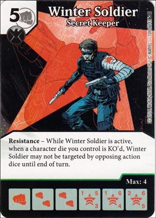 Marvel Dice Masters Civil War card 104 Winter Soldier: Secret Keeper