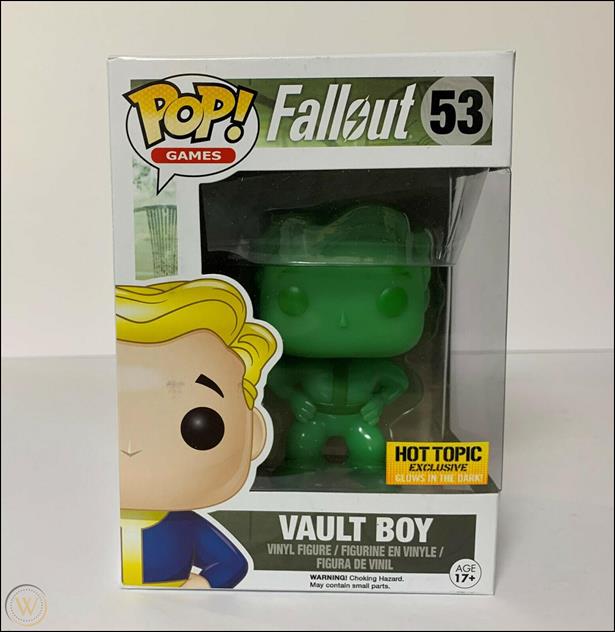 POP! Games figure 53-C Vault Boy GITD Hot Topic Exclusive 