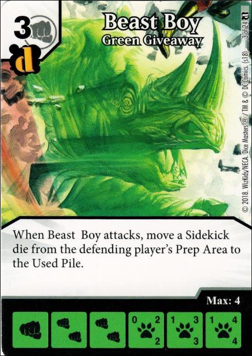 DC Comics Dice Masters Doom Patrol card 3 Beast Boy: Green Giveaway 