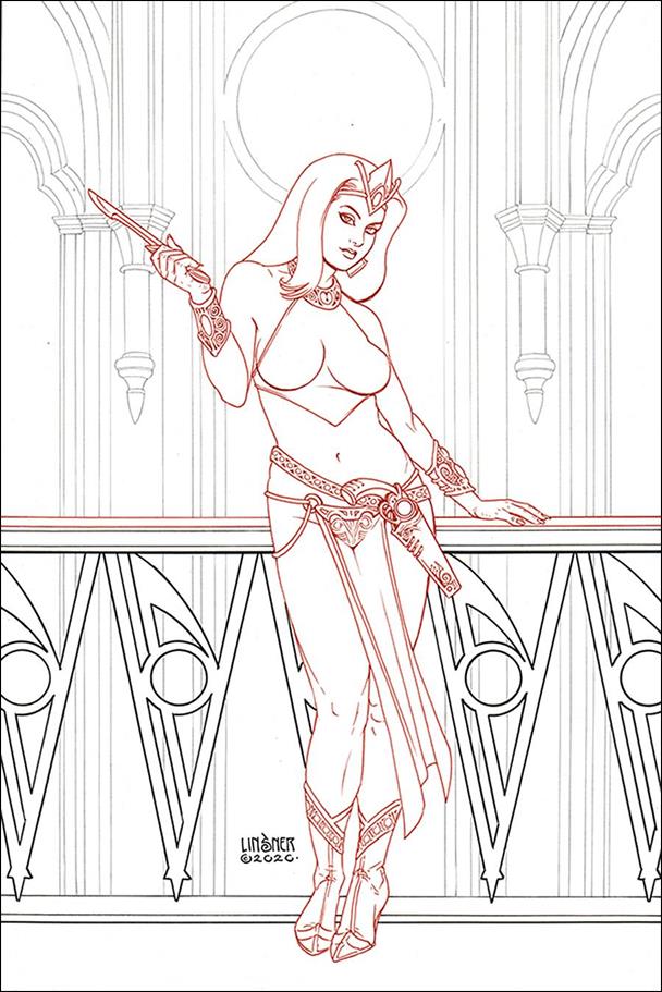 Dejah Thoris (2019) issue 9-V Joseph Michael Linsner Martian Red Virgin Cover