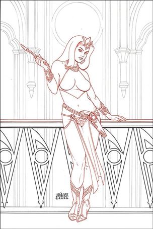 Dejah Thoris (2019) issue 9-V Joseph Michael Linsner Martian Red Virgin Cover