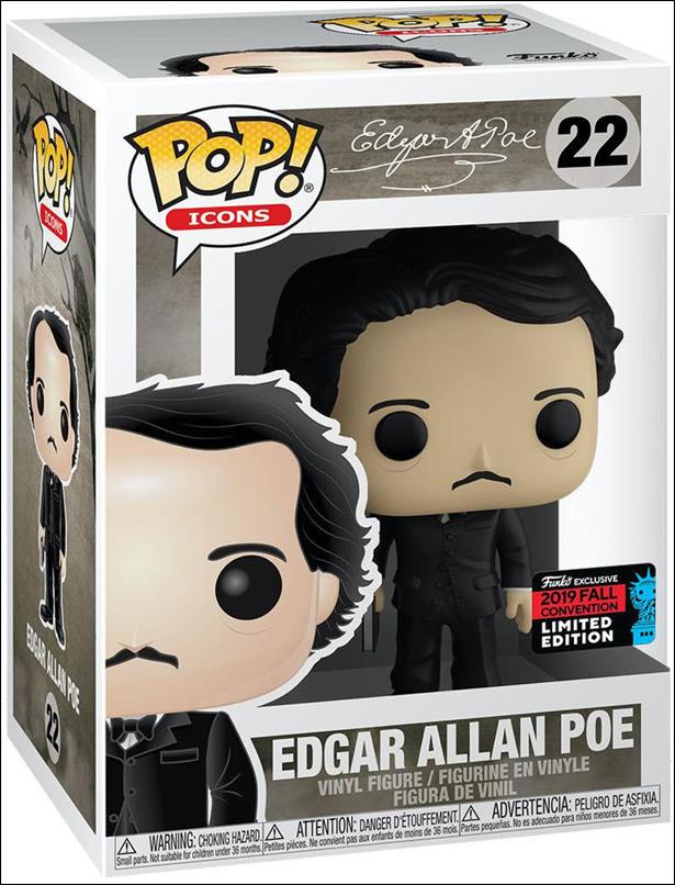 POP! Icons figure 22-B Edgar Allan Poe (w/ Book) Fall Con Exclusive