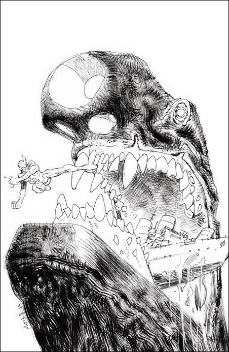 Ultramega issue 6-C Matías Bergara B&W 1:10 Cover