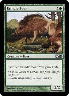 Magic the Gathering: 2014 Core Set (Base Set) card 167 Brindle Boar