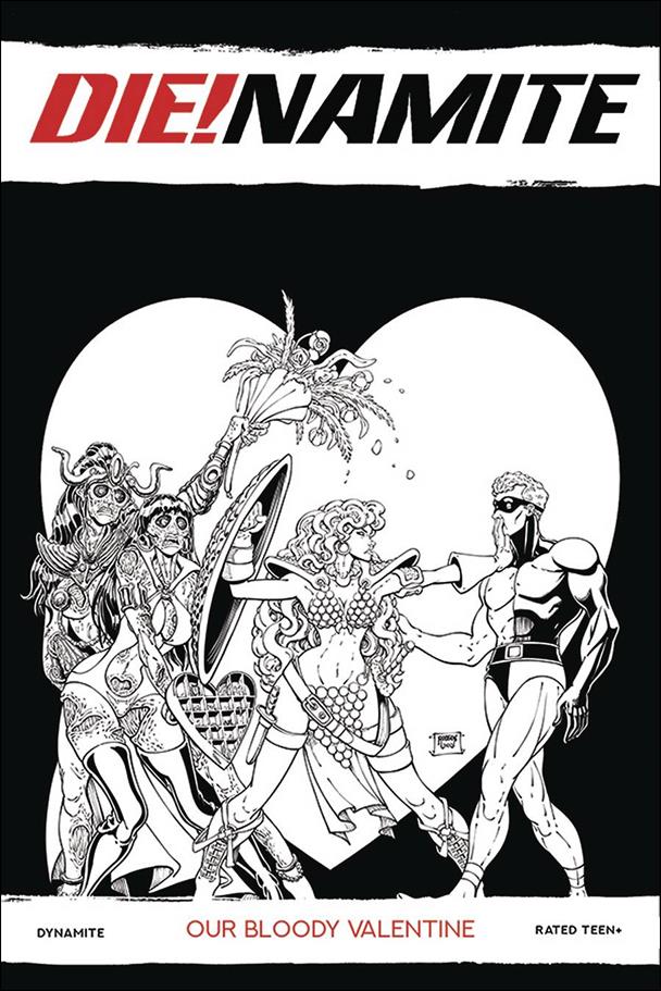 Die!namite: Our Bloody Valentine issue One Shot-E Will Robson 1:10 Black & White Cover