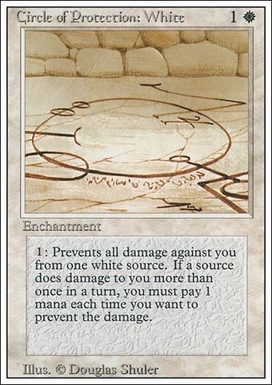 Magic the Gathering: Revised (Base Set) card 13 Circle of Protection: White