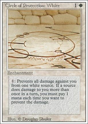 Magic the Gathering: Revised (Base Set) card 13 Circle of Protection: White