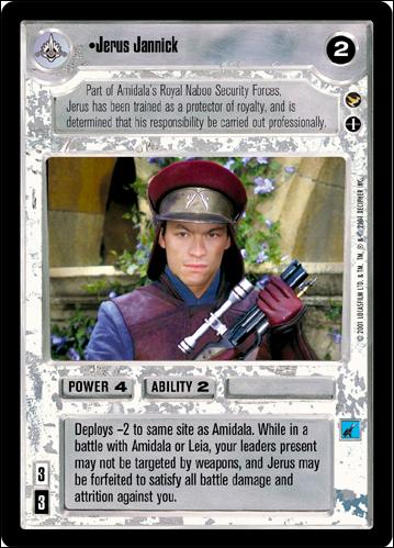 Star Wars: Theed Palace Limited (Base Set) card 81 Jerus Jannick