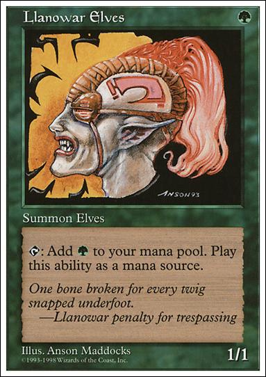Magic the Gathering: Anthologies (Base Set) card 59 Llanowar Elves