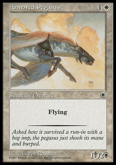 Magic the Gathering: Portal (Base Set) card 6 Armored Pegasus