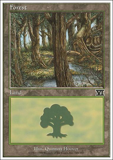 Magic the Gathering: 6th Edition (Base Set) card 348 Forest
