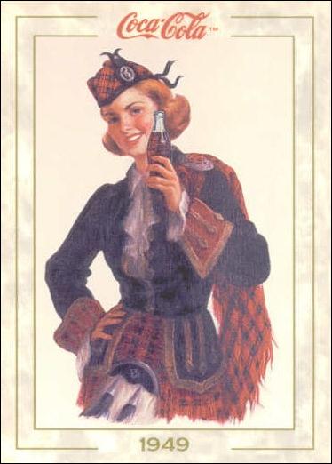 Coca-Cola Collection Series 1 (Base Set) card 53 "Scotch Girl"