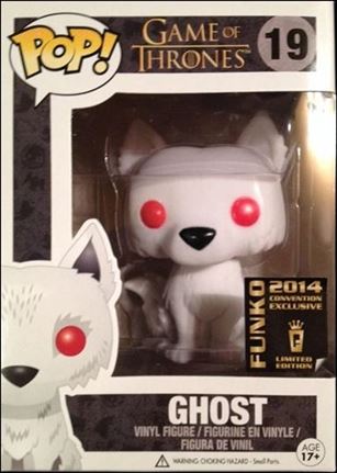 POP! Game of Thrones figure 19-B Ghost (Flocked) Convention Exclusive 2014