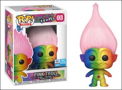 Pop! Trolls figure 3-C Pink Troll (Rainbow Barnes & Noble Exclusive)