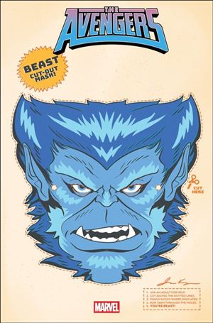 Avengers (2023) issue 30-C James Kerigan Retro Halloween Mask Cover