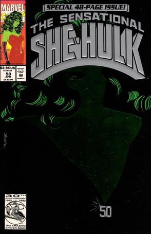 Sensational She-Hulk (1989) issue 50 Embossed Silver Foil Cover