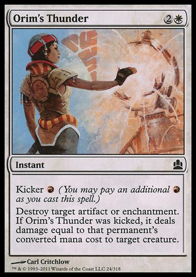 Magic the Gathering: Commander (Base Set) card 24 Orim's Thunder