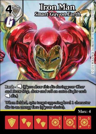 Marvel Dice Masters  Avengers Infinity Gauntlet card 115 Iron Man: Smart Guy on Earth