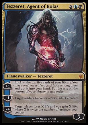 Magic the Gathering: Mirrodin Besieged (Base Set) card 97 Tezzeret, Agent of Bolas