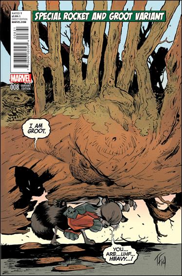 Hulk (2014) issue 8-B Tom Fowler Rocket Raccoon and Groot Cover