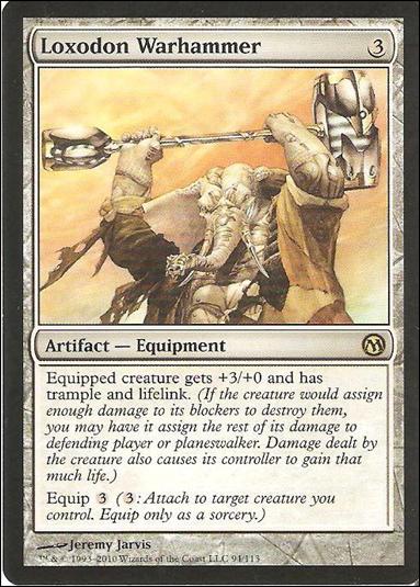 Magic the Gathering: Duels of the Planeswalkers (Base Set) card 94 Loxodon Warhammer