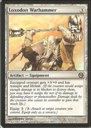 Magic the Gathering: Duels of the Planeswalkers (Base Set) card 94 Loxodon Warhammer