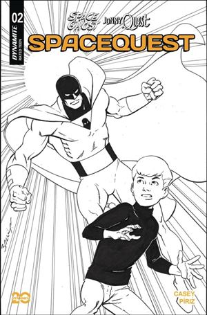 Space Ghost / Jonny Quest: Space Quest issue 2.00-L Mark Bagley B&W 1:10 Cover