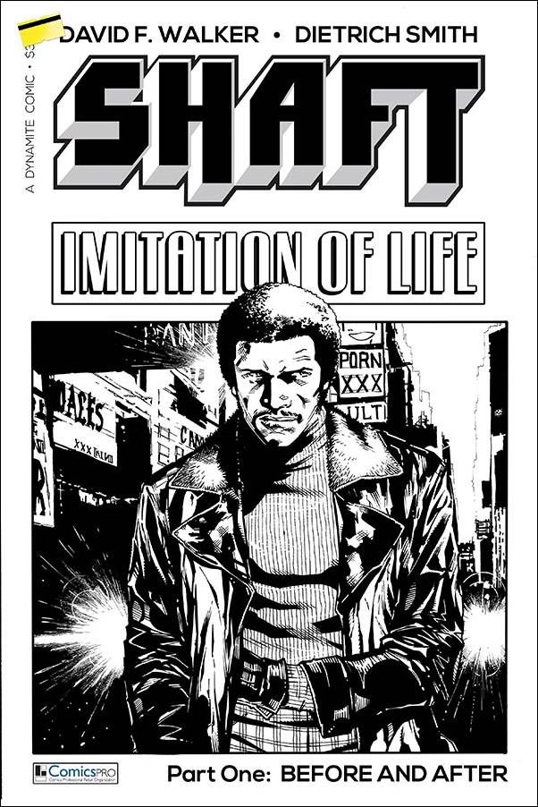Shaft: Imitation of Life issue 1-B Matthew Clark ComicsPRO Black & White Cover