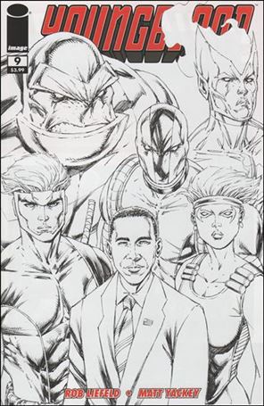 Youngblood (2008) issue 9-C Youngblood & Barack Obama 1:10 Sketch Cover