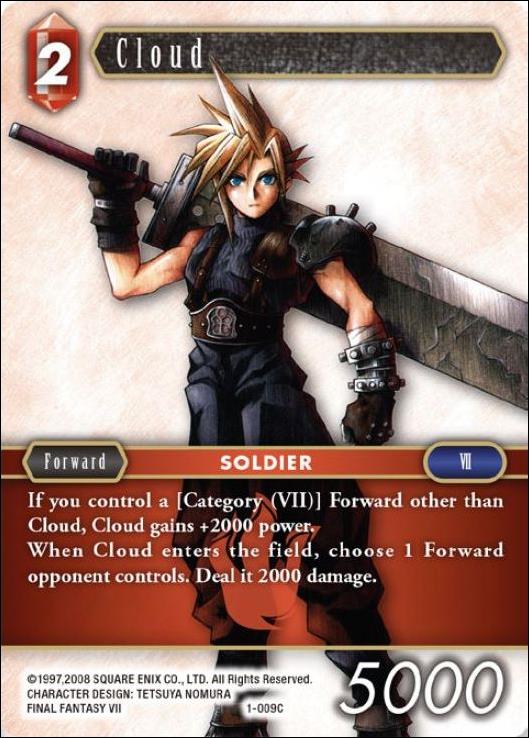 Final Fantasy Trading Card Game: Opus I (Base Set) card 009C Cloud