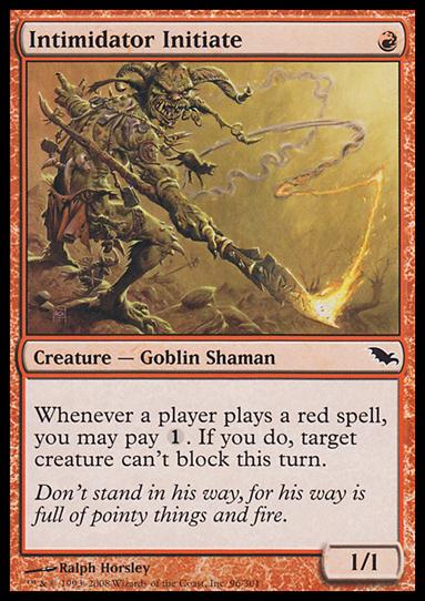 Magic the Gathering: Shadowmoor (Base Set) card 96 Intimidator Initiate