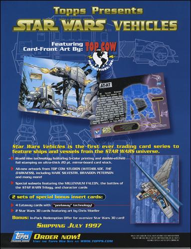 Star Wars Vehicles card 7 Dealer Ad Sheet