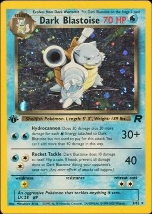 Pokemon: Team Rocket (Base Set) card 3 Dark Blastoise (Holo) - 1st Edition