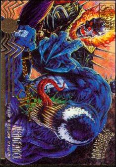 Fleer Ultra Spider-Man (Gold-Foil Signature Parallel Base Set) card 108 The Venom Flows