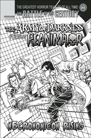 Army of Darkness vs Reanimator: Necronomicon Rising issue 1-H Ken Haeser 1:7 Black & White Cover